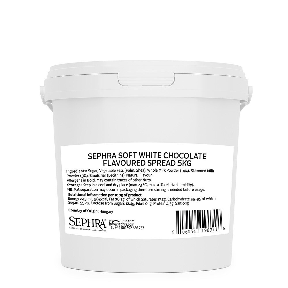 Sephra Soft White Chocolate Spread 5kg